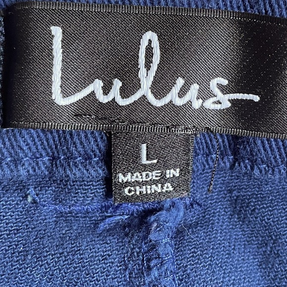 Lulus Navy Blue Denim Button-Up Mini Skirt - Picture 2 of 3